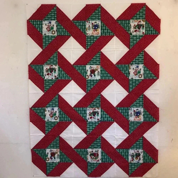 Handmade Christmas Quilt Top - Picture 4 of 8
